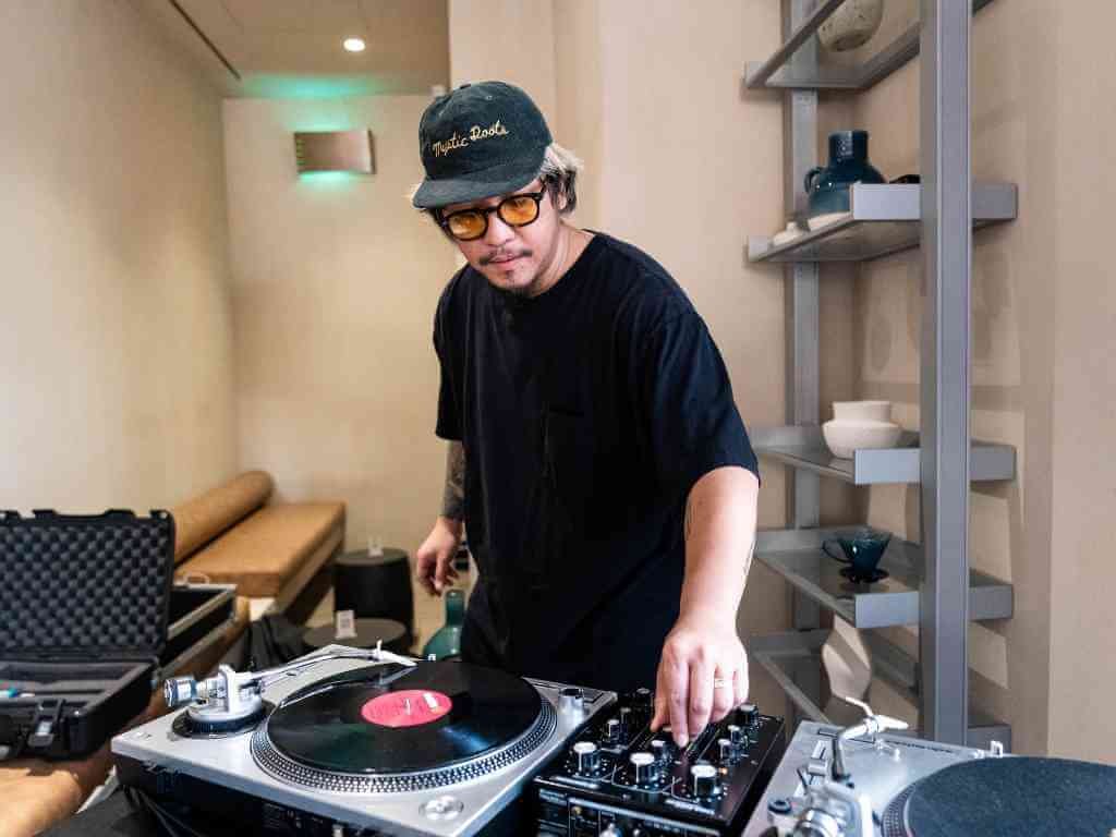 Mckie Alvarez of WYWY performing an Arabic Fusion Vinyl DJ set during the event.