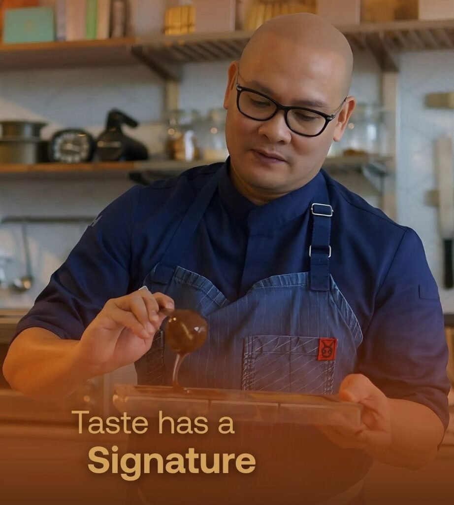 Chef Nouel with text ‘Taste Has a Signature’.
