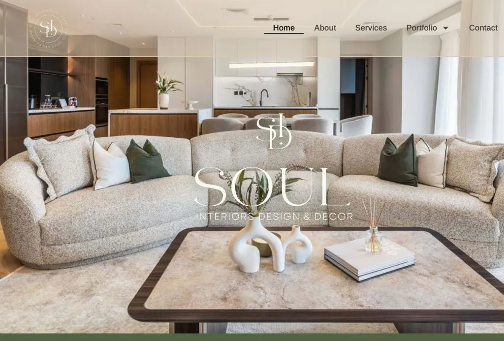 Soul Interiors Dubai website — designed by Sandbox Creatives web design agency Dubai